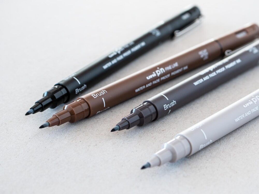 Uni Pin Fine Line Brush Briscoe Materialer til Tegning